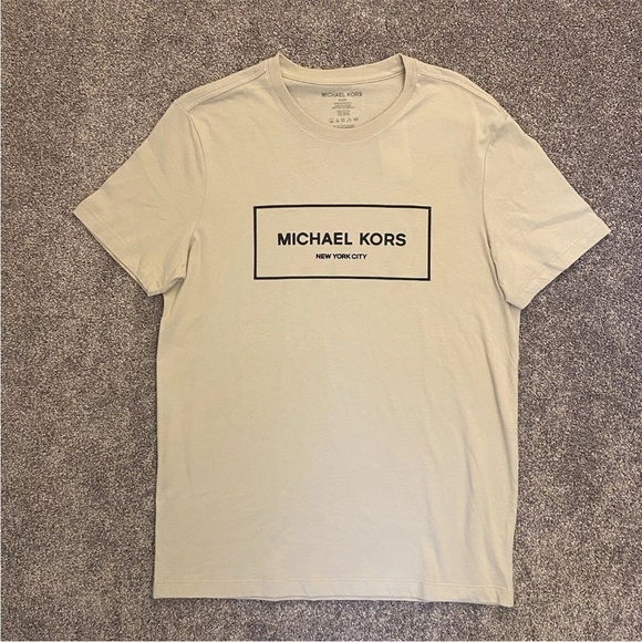 Michael Kors Men's Short Sleeves T-Shirt Dune Crew Neck Logo Size S - NWT $59 - Picture 2 of 10